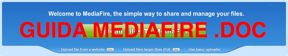 Guida Mediafire formato .doc